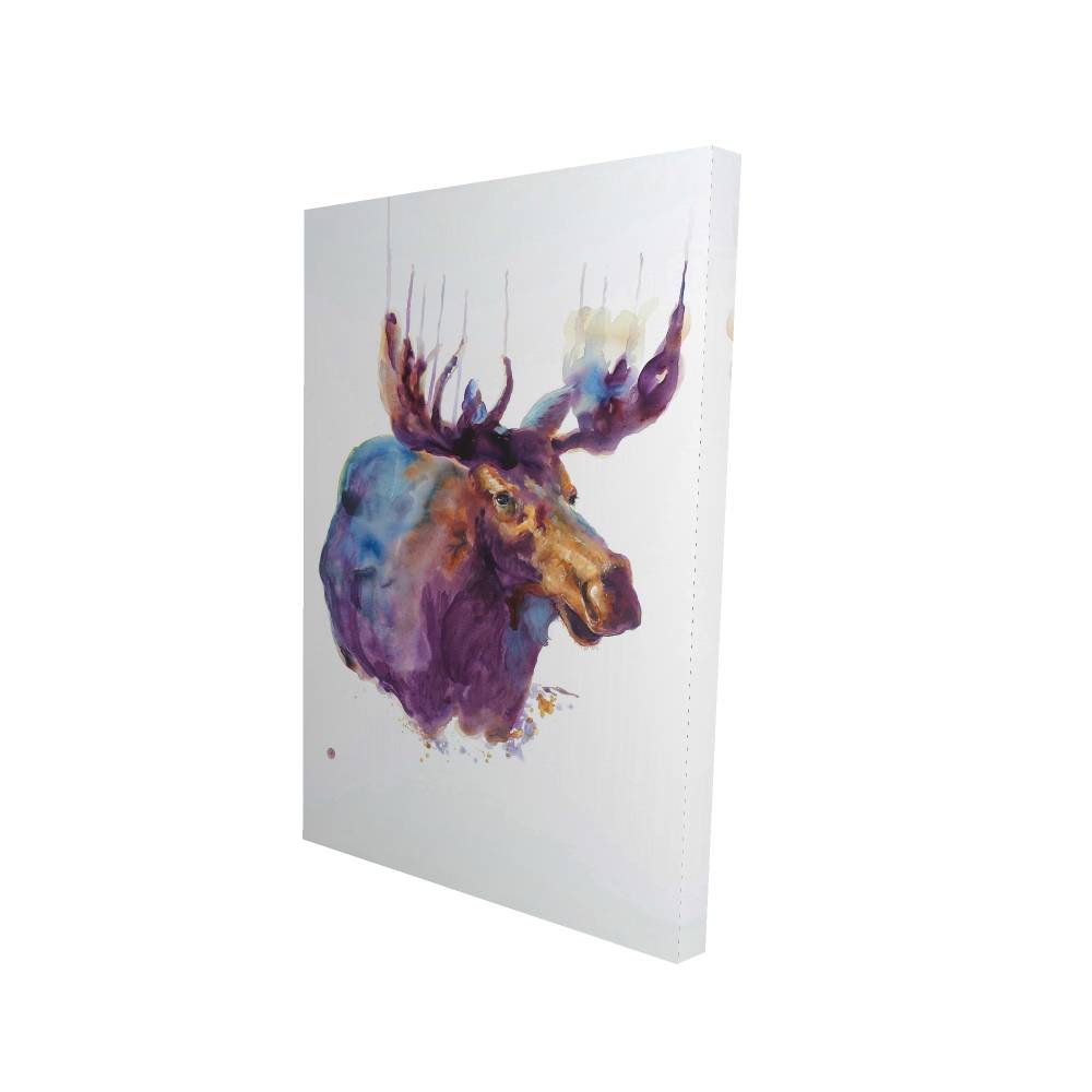 2080-3624-AN254 24 x 36 in. Abstract Moose - Deer Animals Canvas for Home Decor