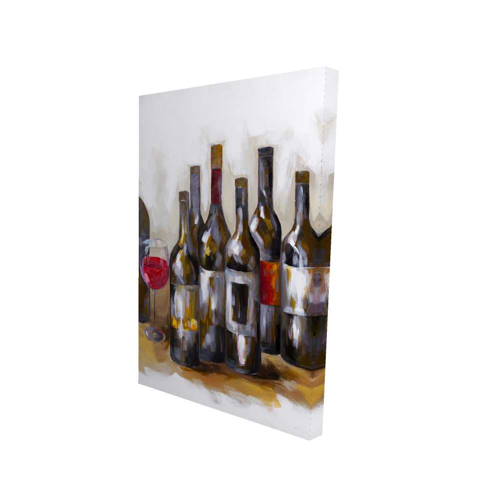 2080-3624-GA34 24 x 36 in. Red Wine Bottles - Kitchen Red Canvas Home Decor Art