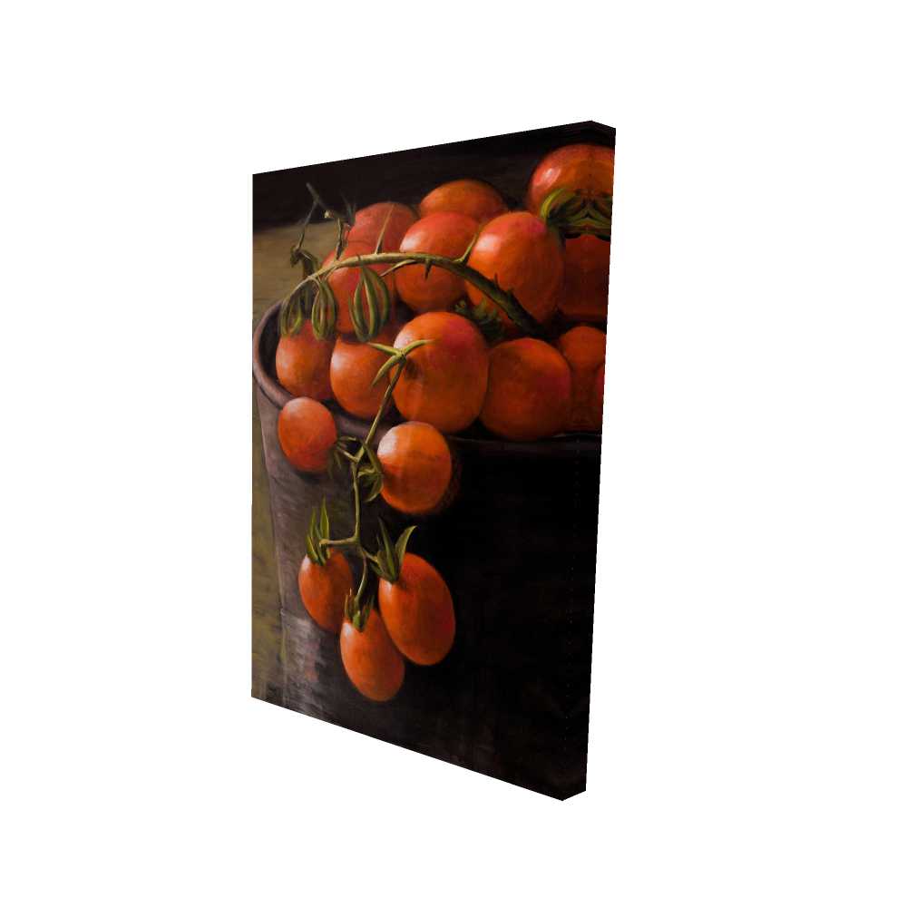 2080-3624-GA56 24 x 36 in. Bucket of Cherry Tomatoes - Food Still Life Canvas Art