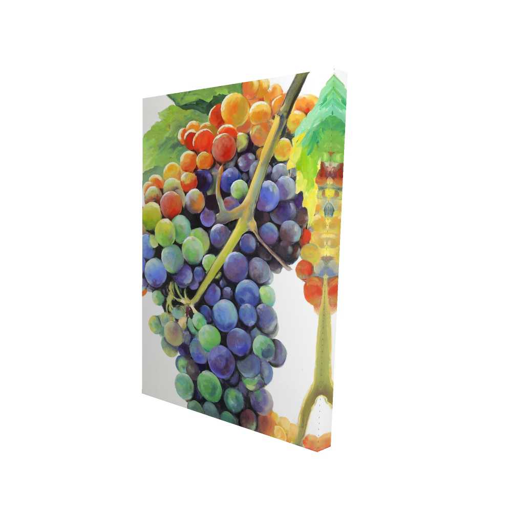 2080-3624-GA68 24 x 36 in. Colorful Bunch of Grapes - Still Life Green Canvas Decor