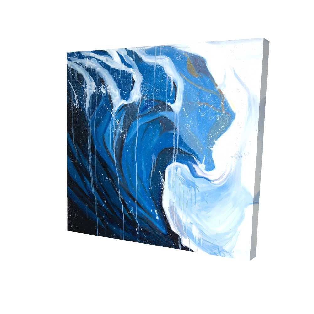 2080-3636-CO111 36 x 36 in. Abstract Wave in Motion - Modern Coastal Canvas Art Decor