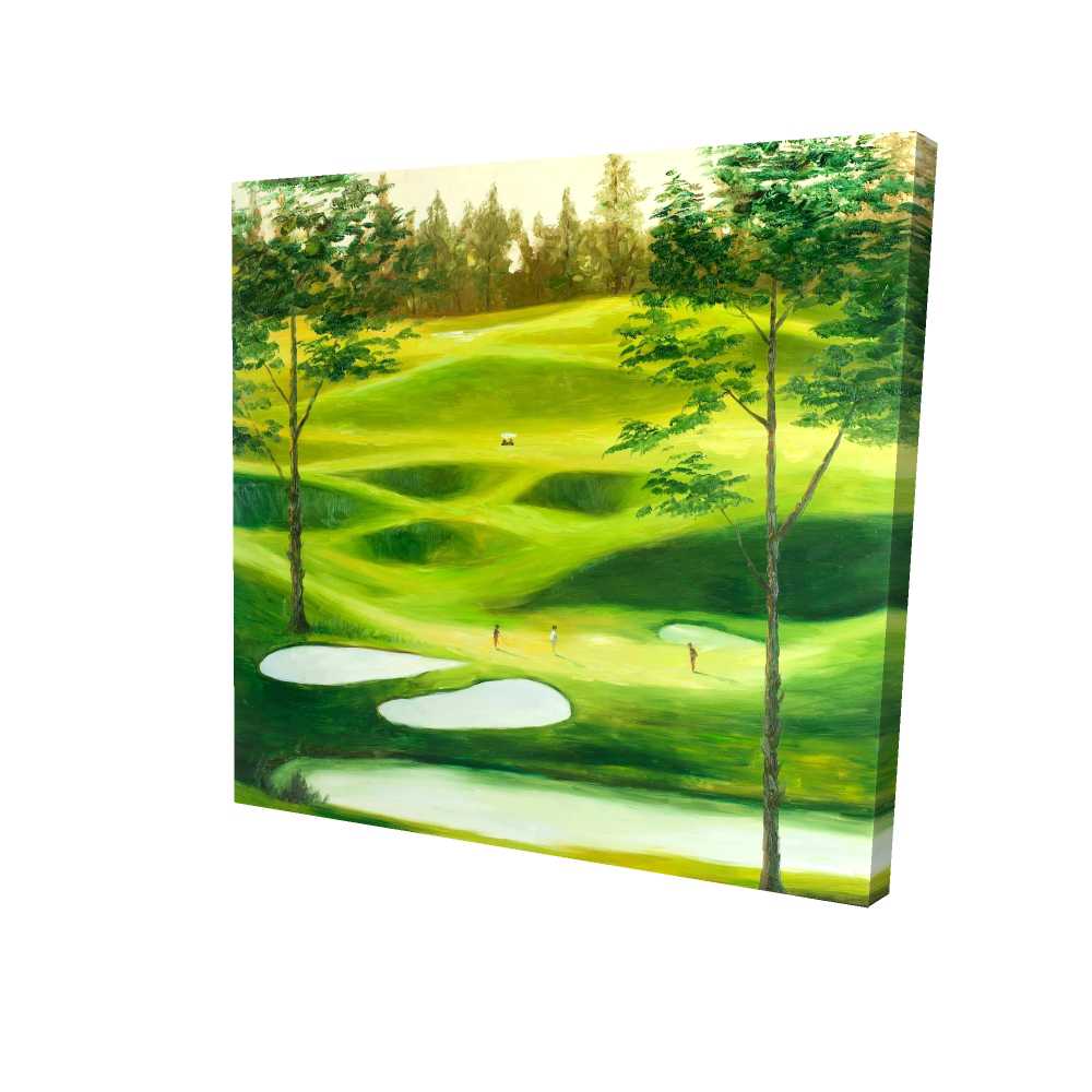 2080-3636-LA83 36 x 36 in. Big Golf Course Man Cave Green Canvas - Home Decor Ideas