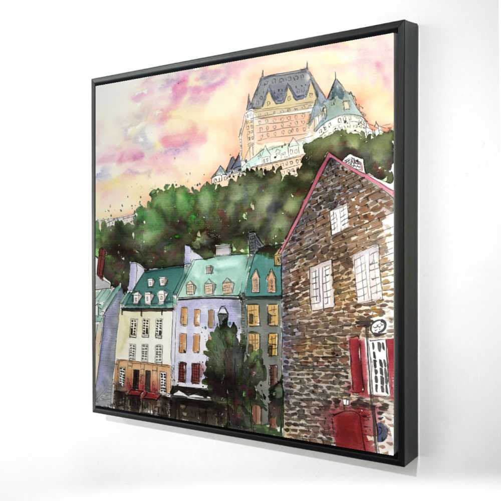 2081-3636-PL1 36 x 36 in. Chateau Frontenac Canvas Art - Petit Champlain Home Decor
