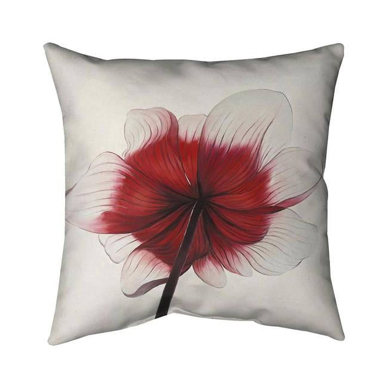 26 x 26 in. Anemone Red Flower-Double Sided Print Indoor Pillow