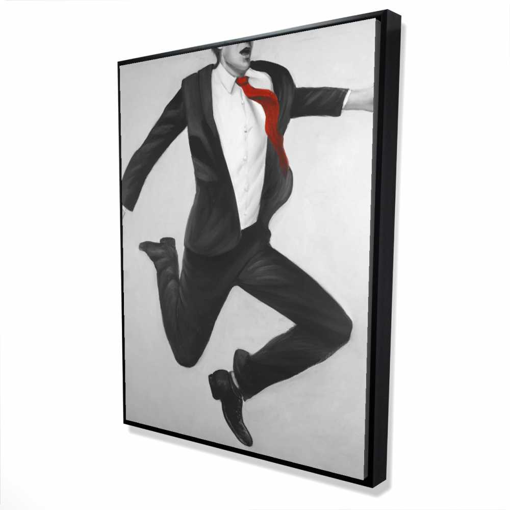 2081-4836-FA10 36 x 48 in. Happy Classic Man - Bedroom Figurative Framed Canvas Decor