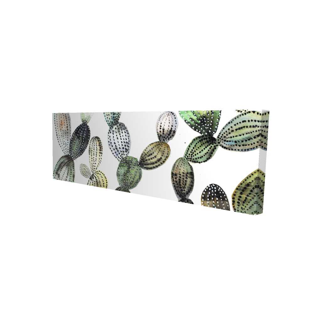 2080-2060-FL315 20 x 60 in. Pattern Opuntia Cactus Canvas - Floral Botanical Decor