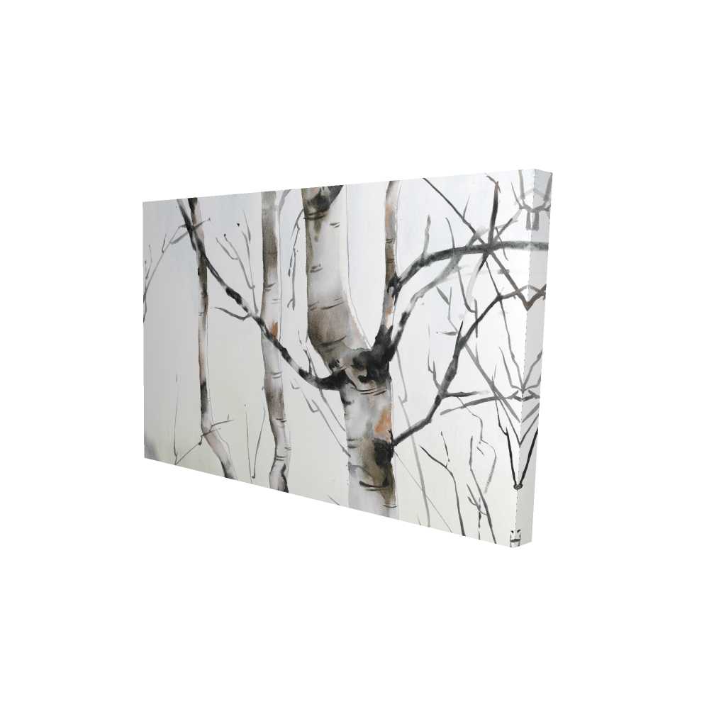 2080-2436-LA133-1 24 x 36 in. Three Birches Trees Canvas - Beautiful Landscape Home Decor