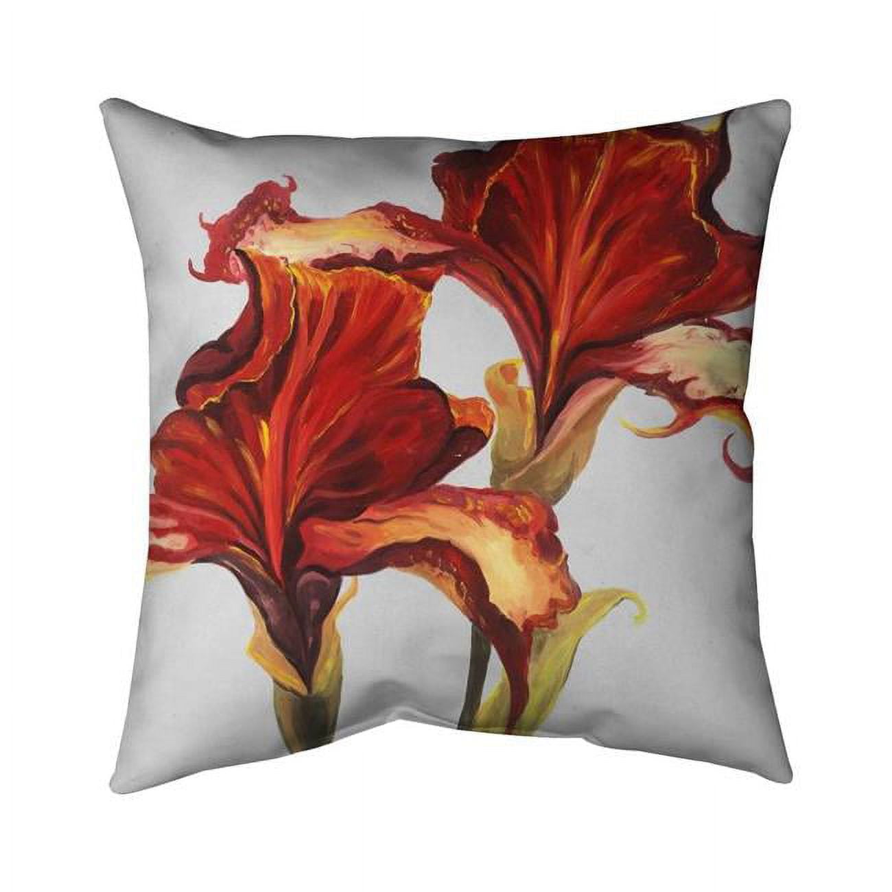 26 x 26 in. Lilies with Fall Colors-Double Sided Print Indoor Pillow