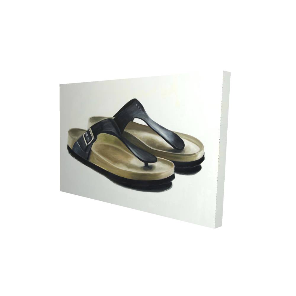 2080-2436-FA41 24 x 36 in. Sandals - Black American Canvas Decor - Unique Art Piece
