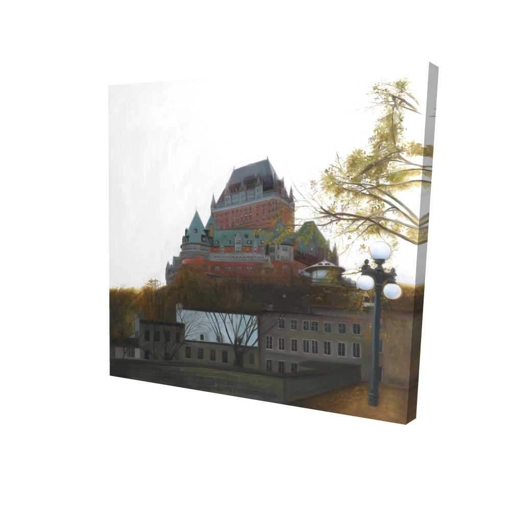 2080-3636-AR17 36 x 36 in. Le Chateau De Frontenac in Autumn - Office Trees Canvas Art