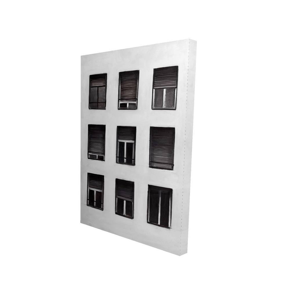 2080-3624-CI274 24 x 36 in. Windows - Building Contemporary Canvas for Home Decor