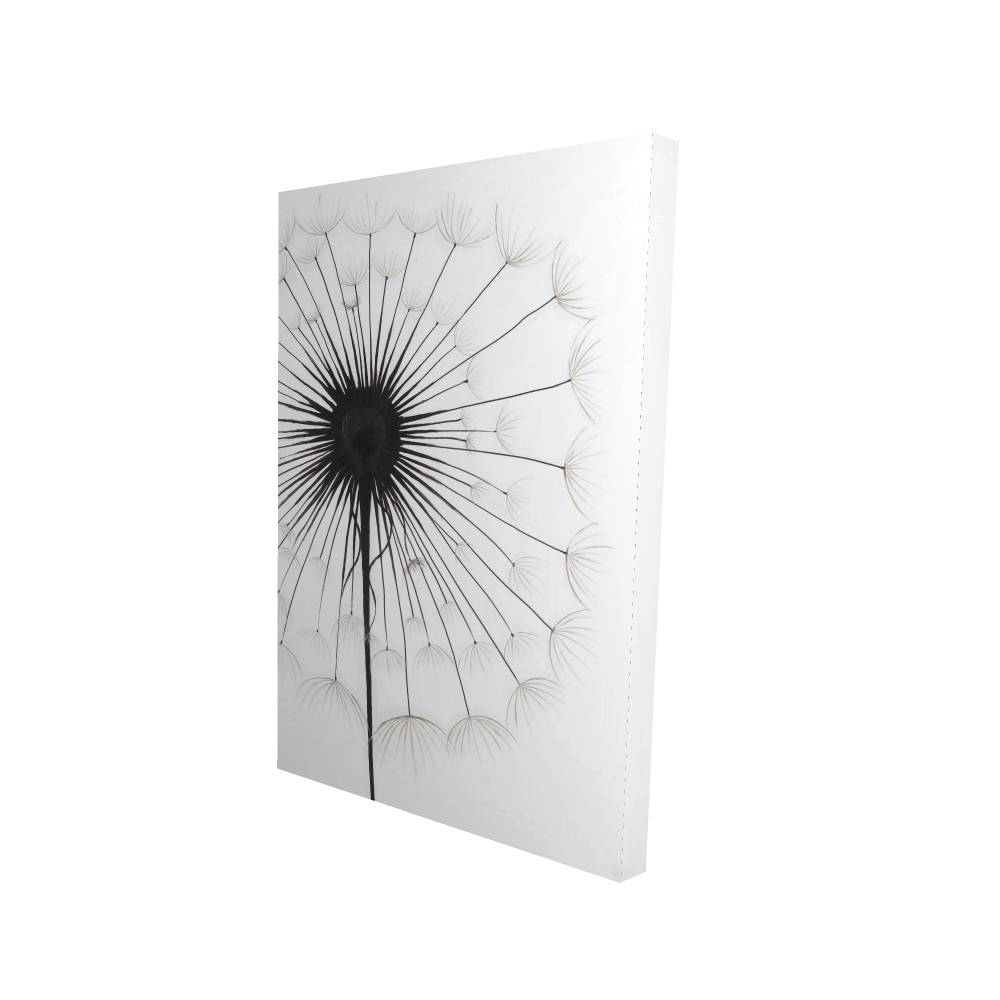 2080-3624-FL188 24 x 36 in. Dandelion Black Romantic Canvas - Elegant Home Decor Art