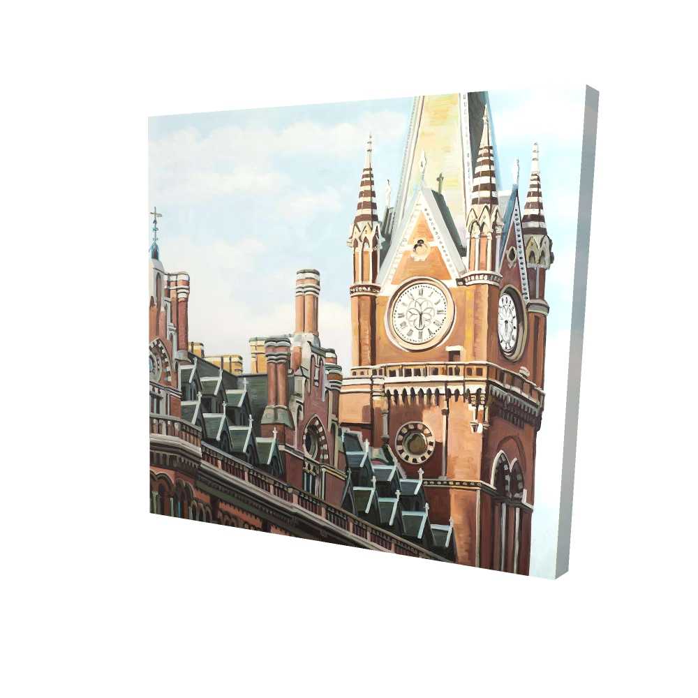 2080-3636-CI260 36 x 36 in. St Pancras Station Canvas - Hyperrealist Architecture Decor