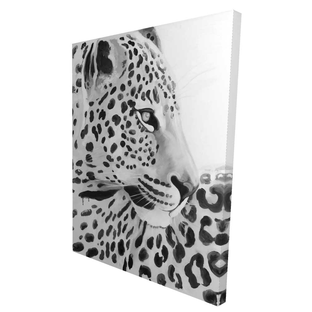 2080-4836-AN245 36 x 48 in. Beautiful Leopard - Hyperrealist Animals Canvas