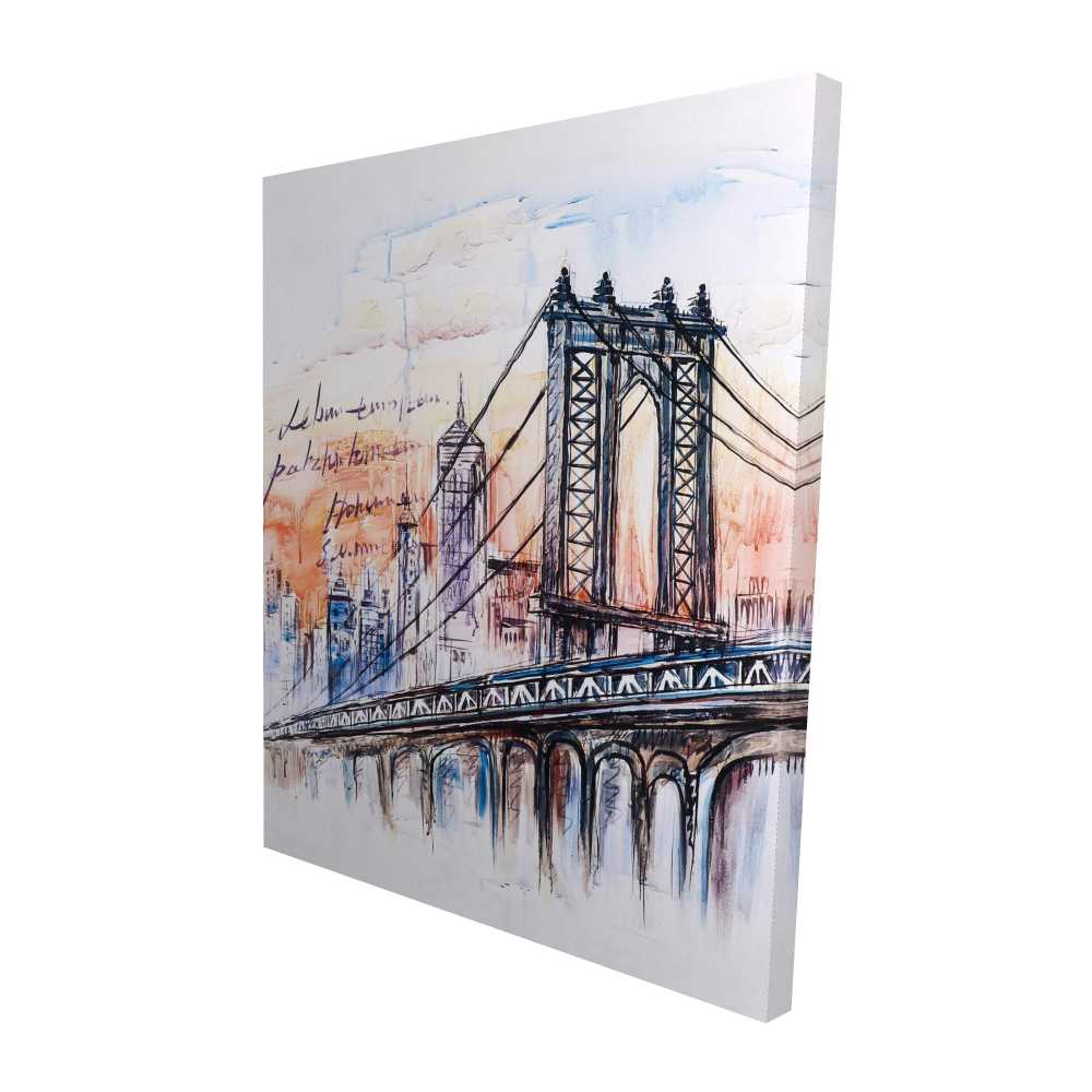 2080-6048-CI122 48 x 60 in. Bridge Sketch - Architecture Bridge Canvas for Home Decor