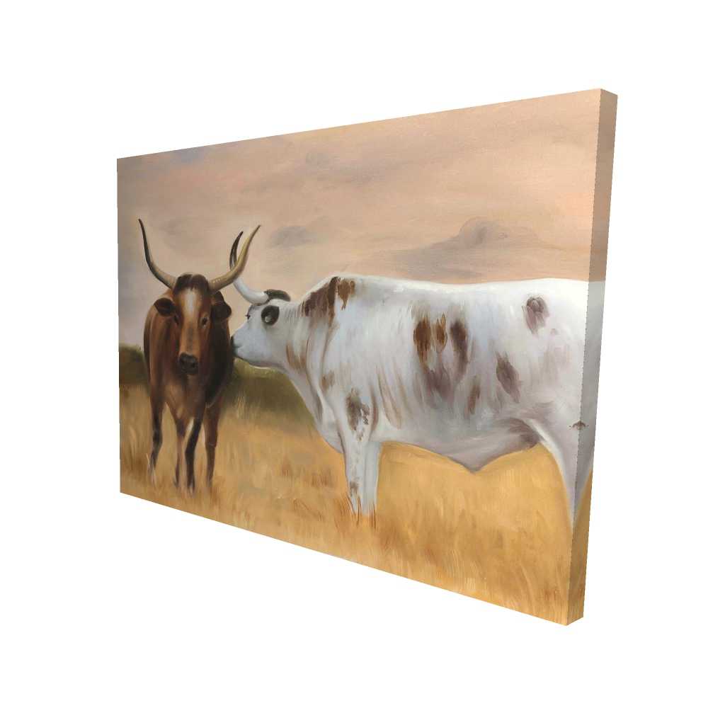 2080-3648-AN320 36 x 48 in. Nguni Herd Canvas - Rustic Bedroom Decor - Home Wall Art