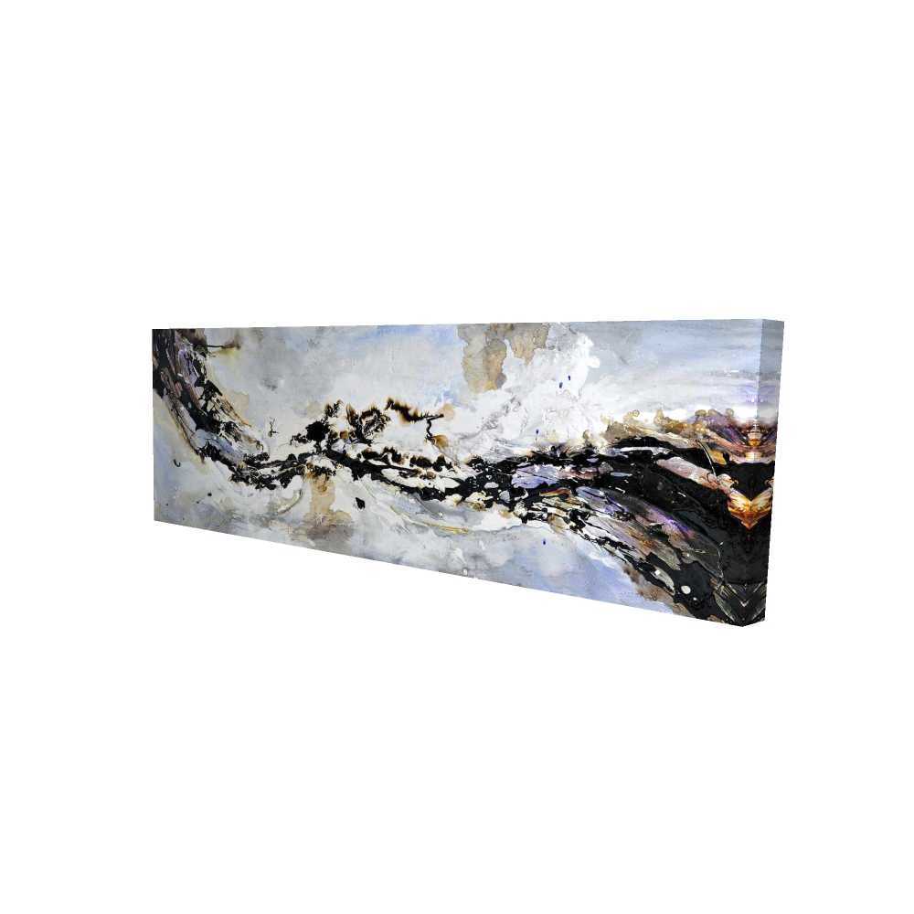 2080-2060-AB8 20 x 60 in. Texturized Abstract Wave - Brown Canvas Art for Home Decor