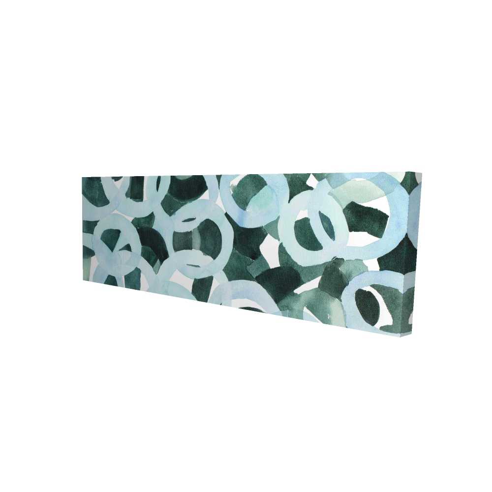 2080-2060-AB46 20 x 60 in. Abstract Circles - Neo Mint Bathroom Canvas for Home Decor