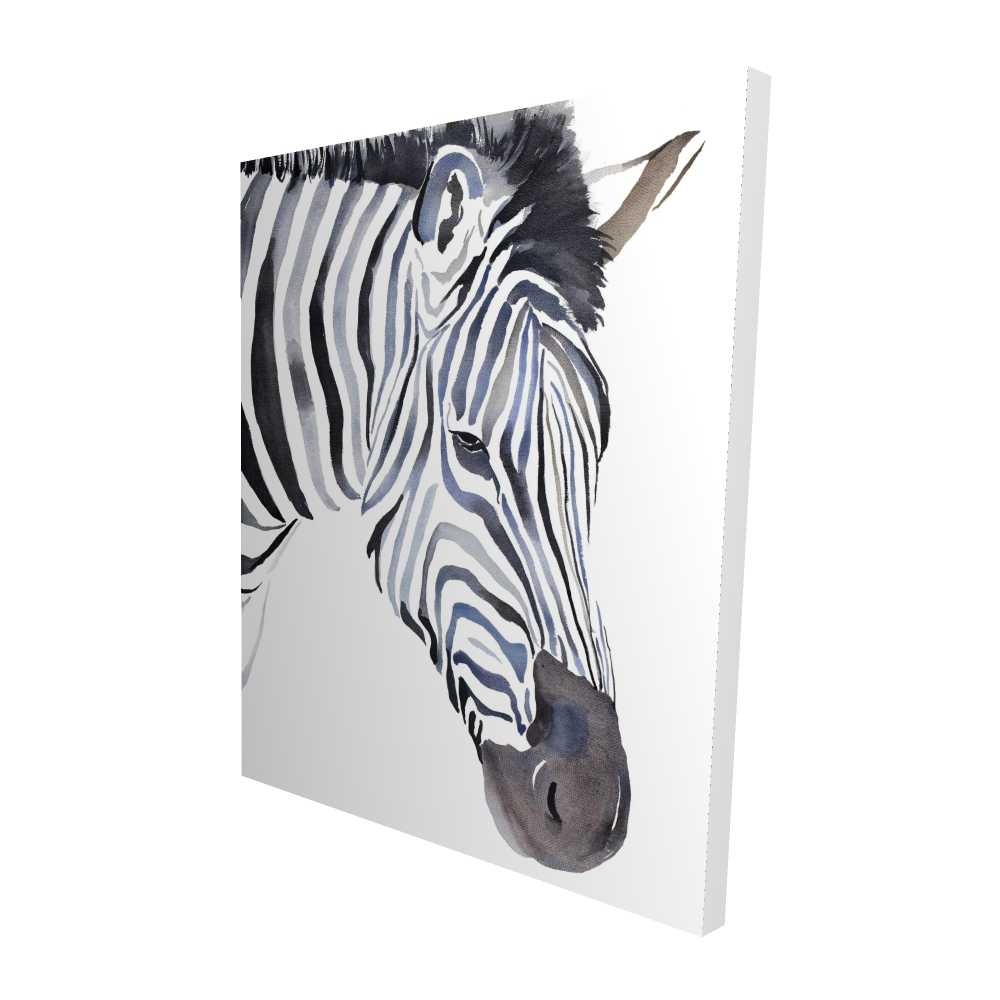 2080-6048-AN412 48 x 60 in. Zebra - Blue Modern Canvas Art - Stylish Accent