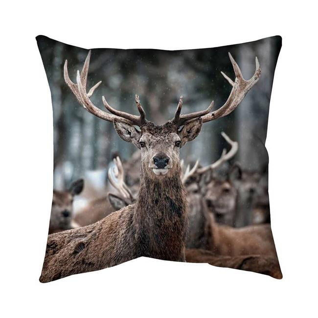 26 x 26 in. Stags-Double Sided Print Indoor Pillow
