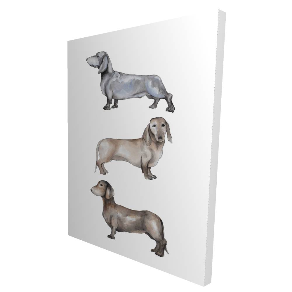 2080-4836-AN409 36 x 48 in. Small Dachshund Dog Canvas - Bedroom Dog Home Decor Art