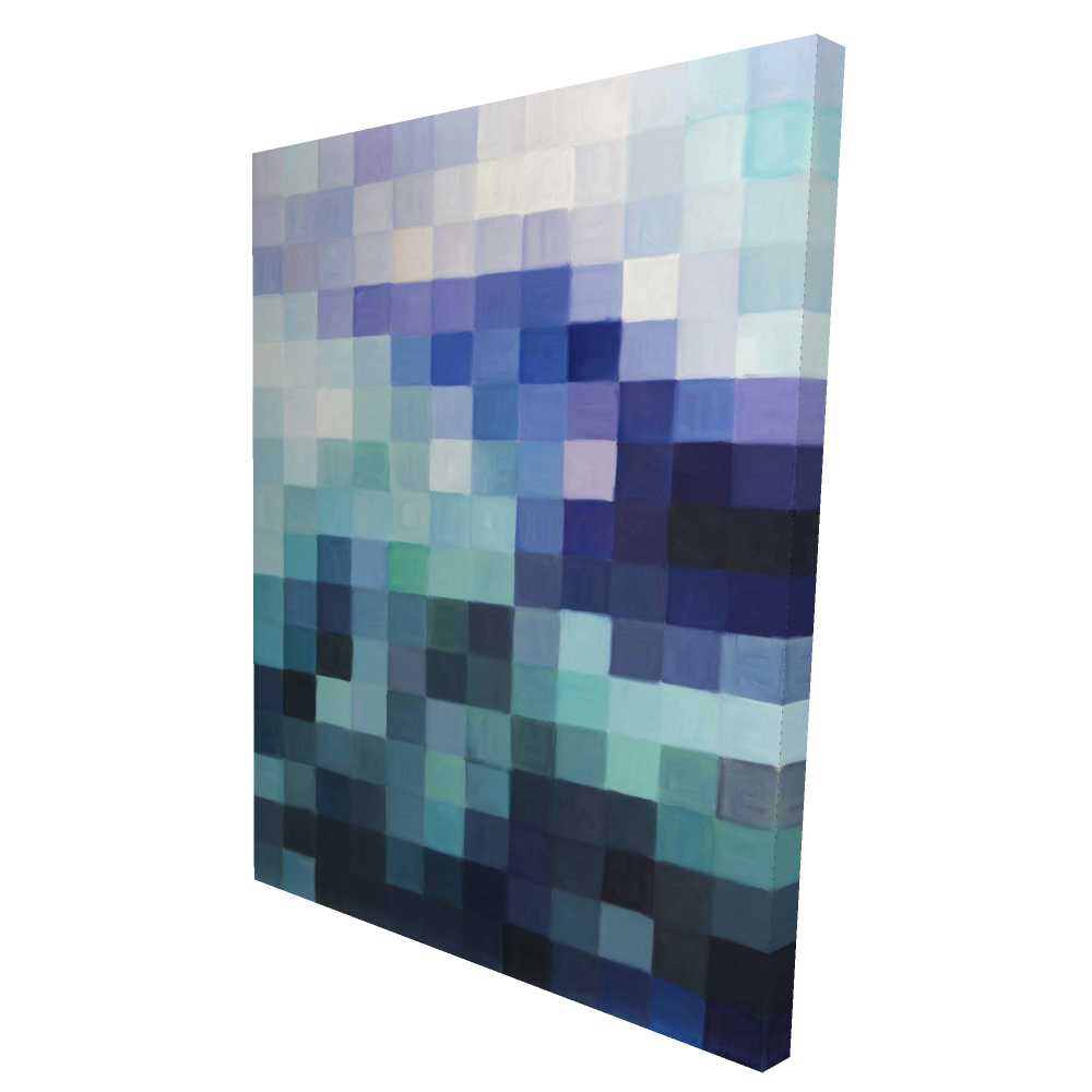 2080-4836-MI103 36 x 48 in. Pixelized Landscape - Modern Mountains Canvas for Home Decor