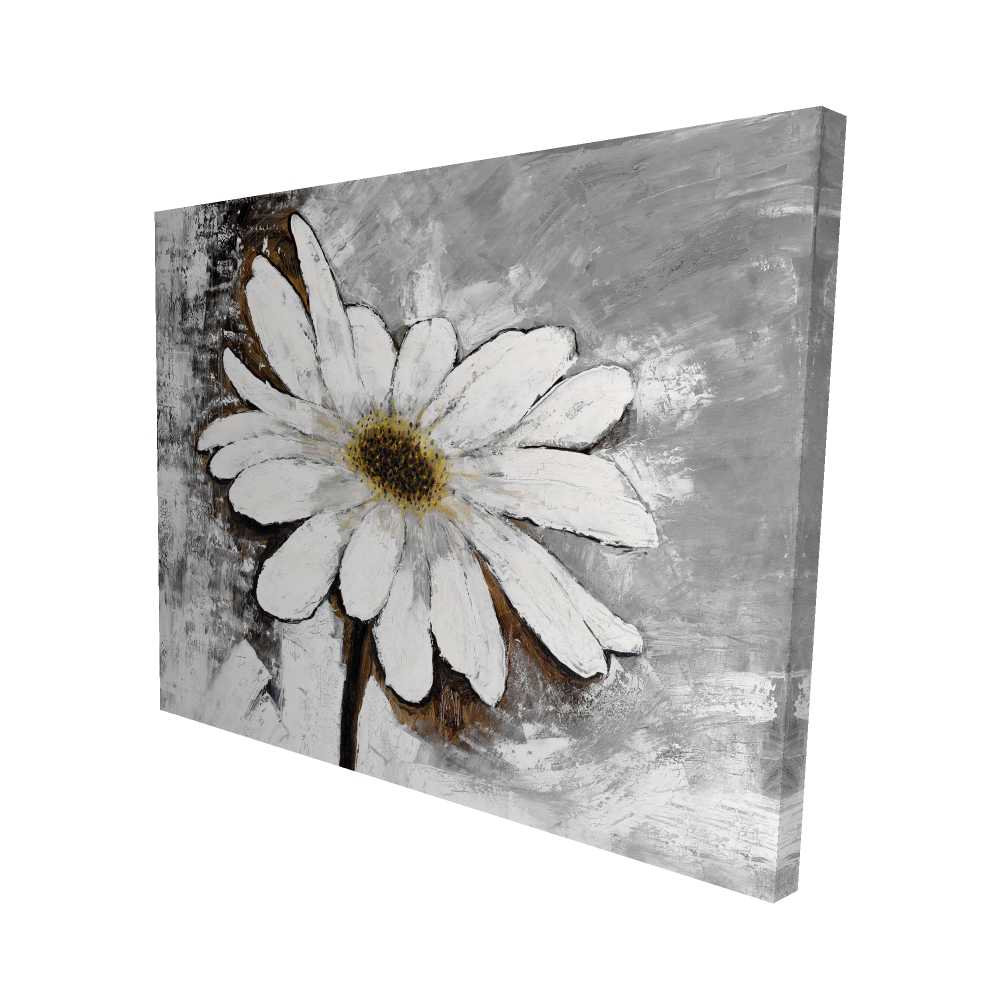 2080-4860-FL145 48 x 60 in. Abstract Daisy - White Modern Canvas for Home Decor - Art