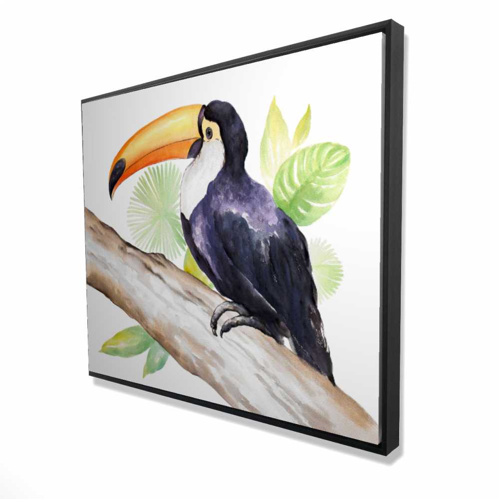 2081-4860-AN353 48 x 60 in. Toucan Perched - Exotic Trees Canvas Art for Home Decor