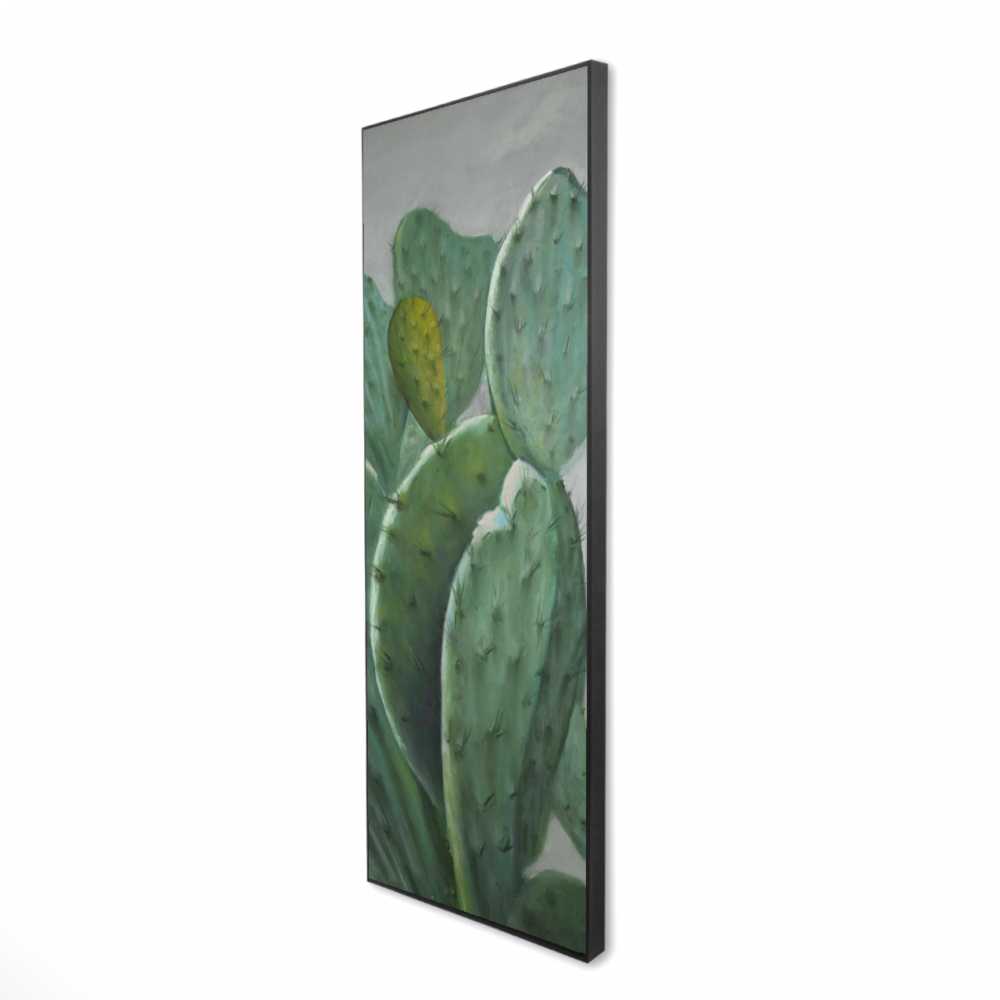 2081-6020-FL139 20 x 60 in. Paddle Cactus - Hyperrealist Framed Canvas for Home Decor