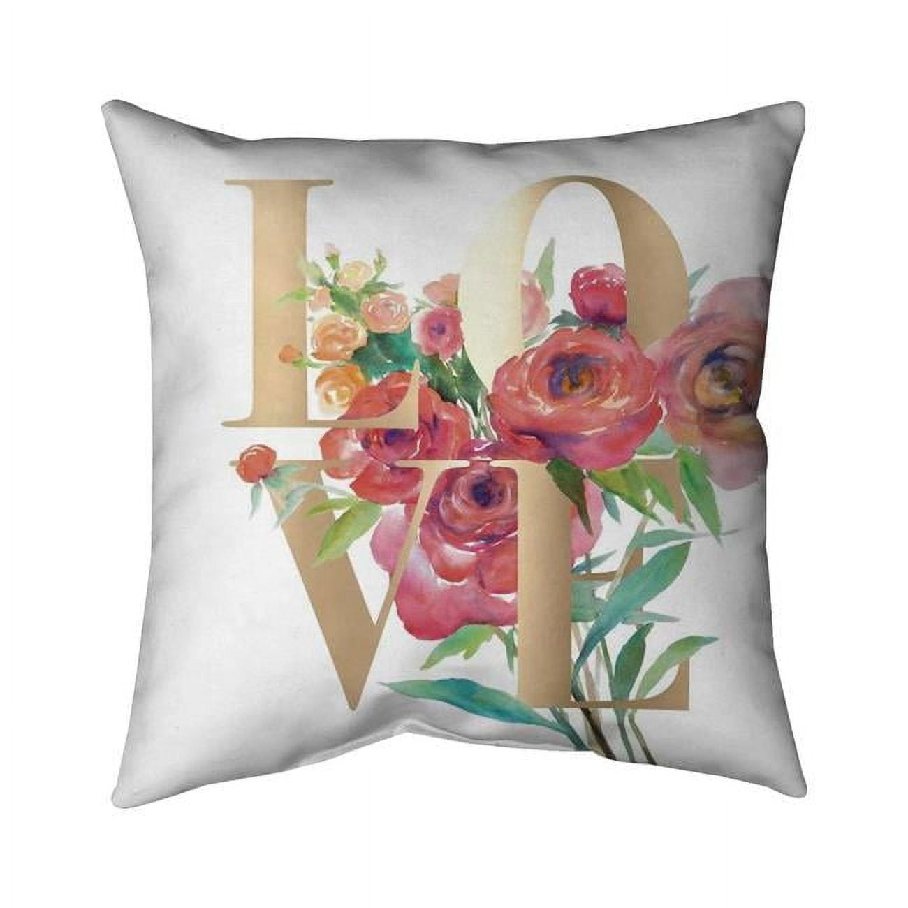 26 x 26 in. Love Gold-Double Sided Print Indoor Pillow