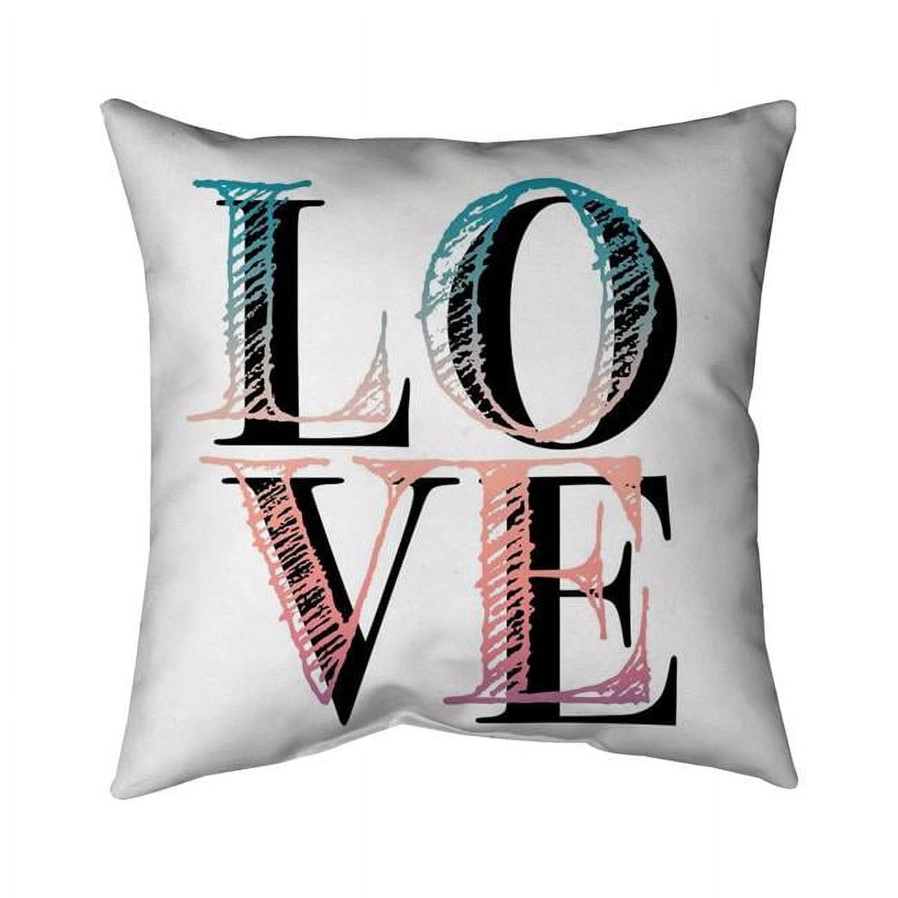 26 x 26 in. Colorful Love-Double Sided Print Indoor Pillow