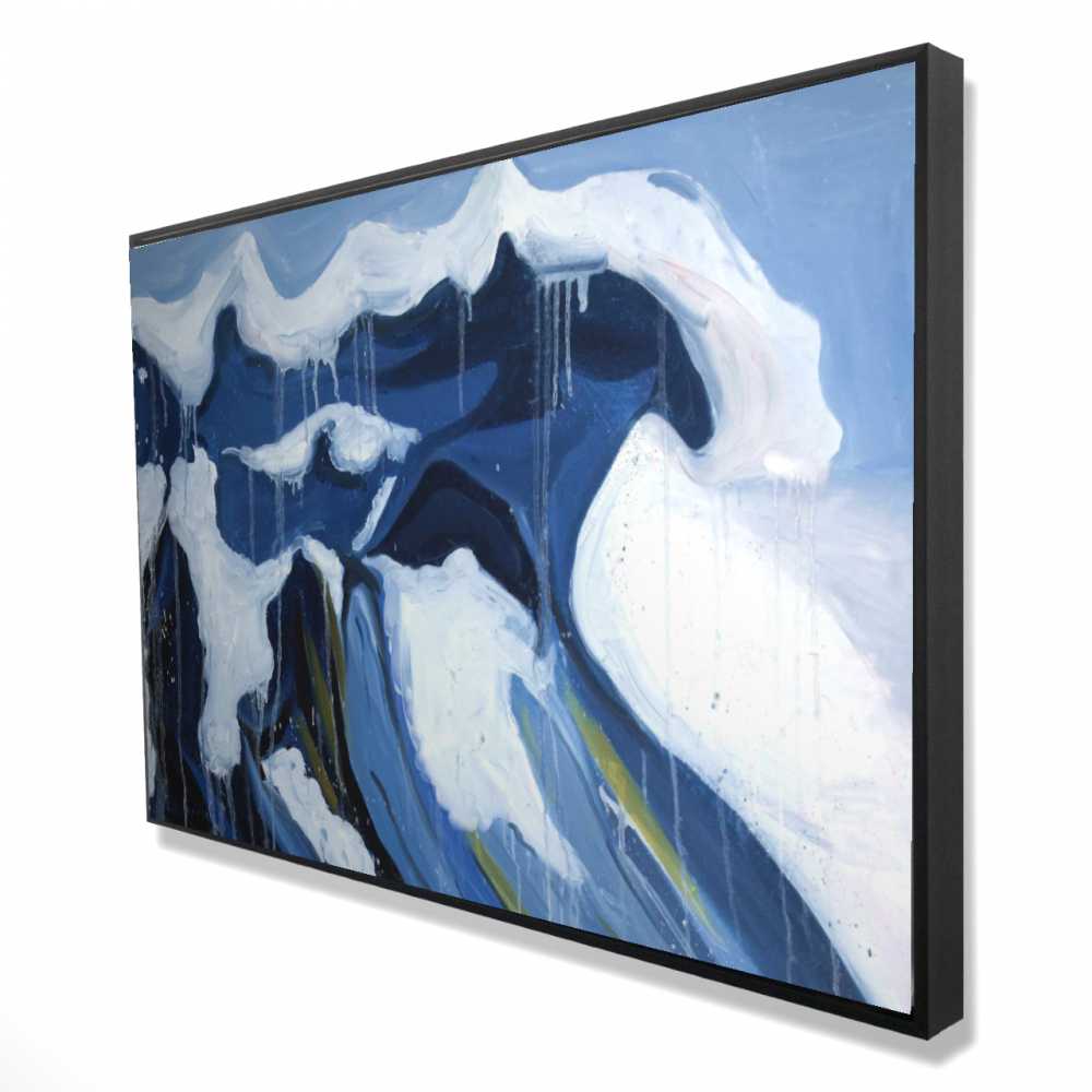 2081-2436-CO112 24 x 36 in. Wave in Motion - Marine Waves Framed Canvas for Home Decor