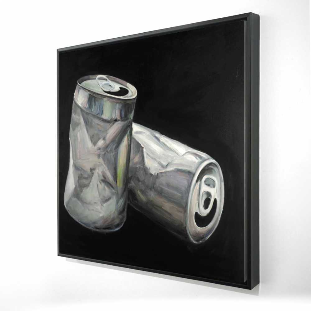2081-3636-GA36-1 36 x 36 in. Empty Cans - Gray Object Framed Canvas for Home Decor