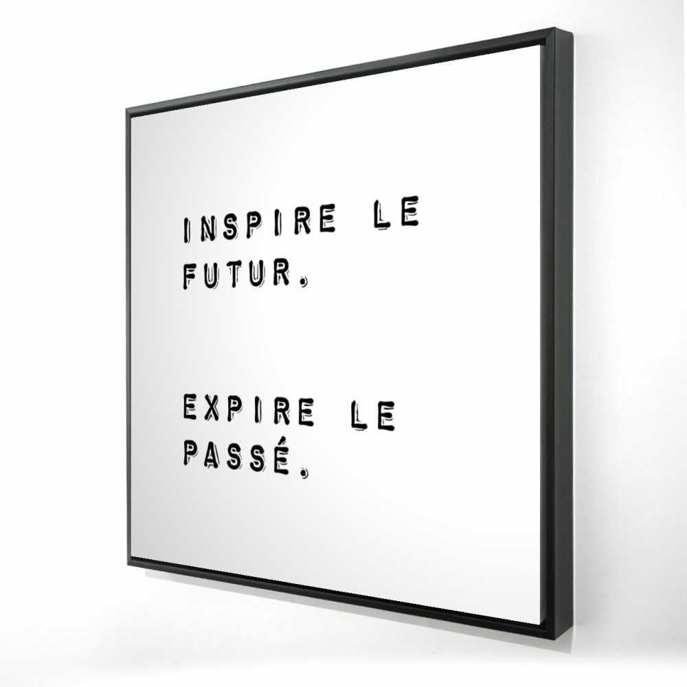 2081-3636-QU12 36 x 36 in. Inspire The Future Black & White Framed Canvas - Home Decor