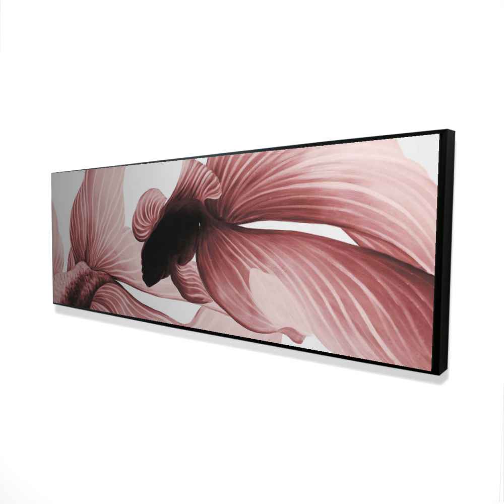 2081-2060-AN176-1 20 x 60 in. Two Red Betta - Framed Canvas Aquatic Home Decor