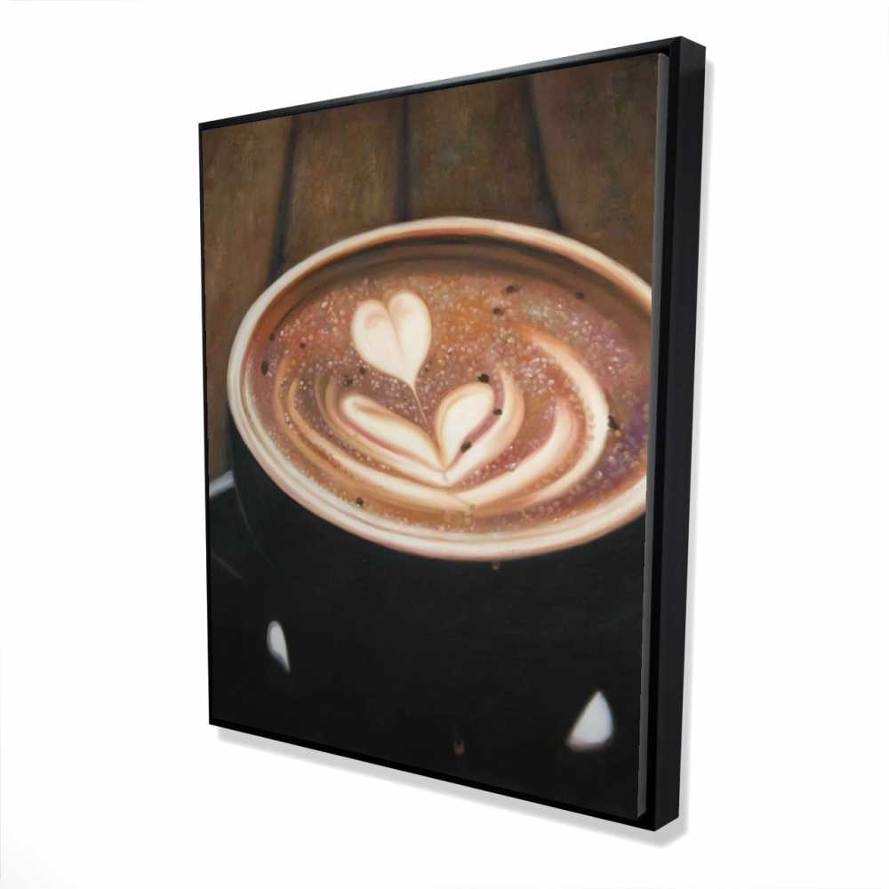 2081-6048-GA117 48 x 60 in. Artistic Cappuccino - Rustic Kitchen Framed Canvas Decor