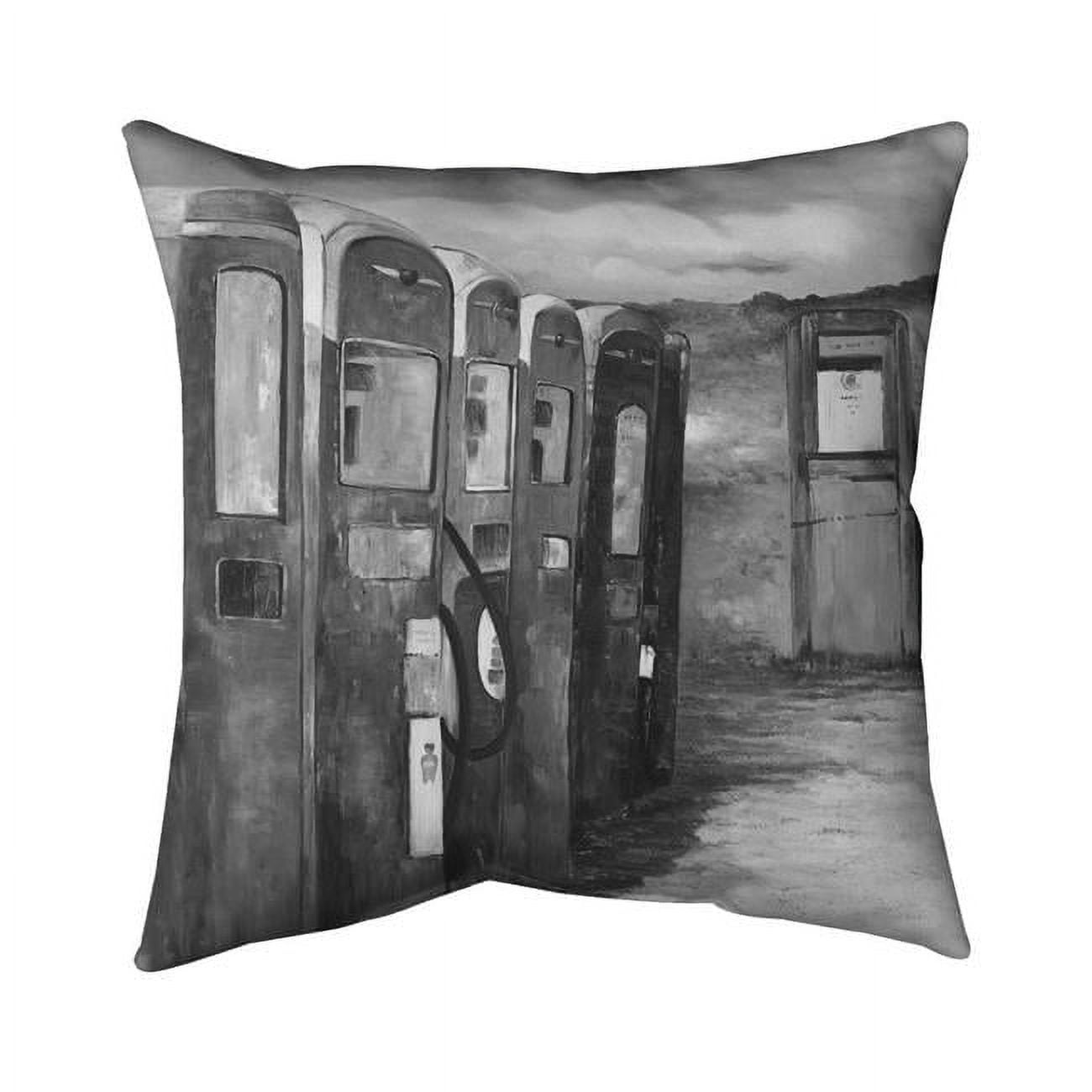 26 x 26 in. Old Gas Pumps-Double Sided Print Indoor Pillow