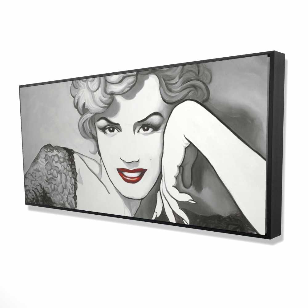 2081-2448-FI21 24 x 48 in. Vintage Style Marilyn Monroe Framed Canvas - Home Decor