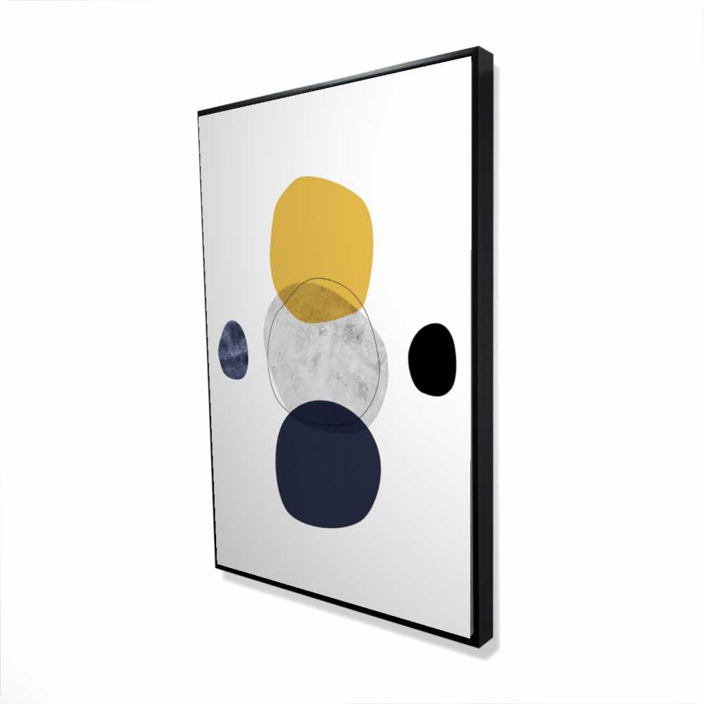 2081-3624-AB111 24 x 36 in. Spheres - Abstract Shapes Framed Canvas for Home Decor