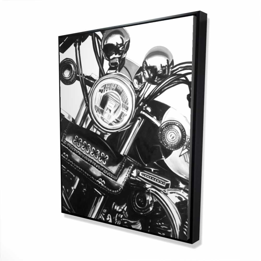 2081-6048-TR56 48 x 60 in. Realistic Motorcycle Black Canvas Art - Home Decor Wall Art