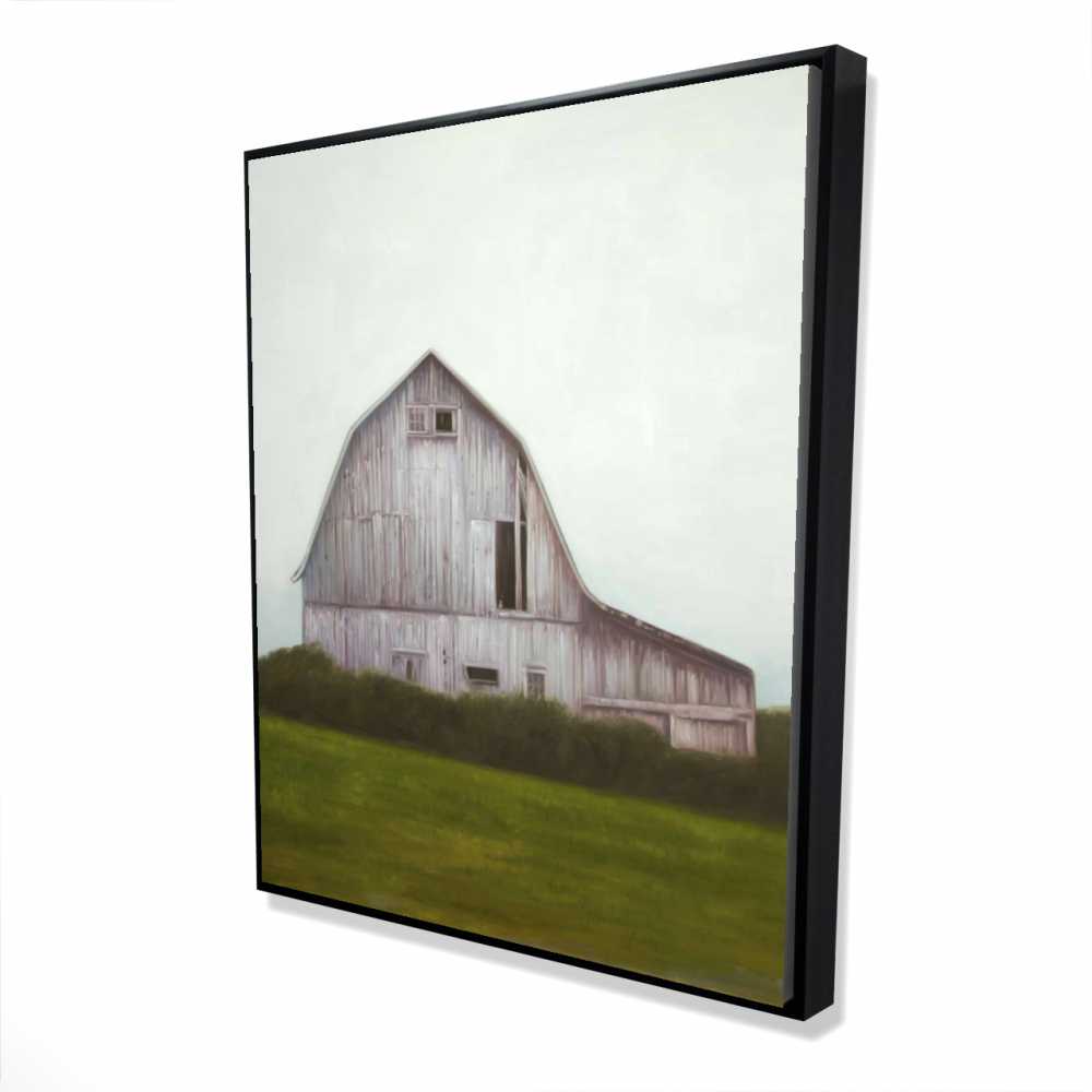 2081-6048-AR3 48 x 60 in. Rustic Barn - Beige Architecture Framed Canvas