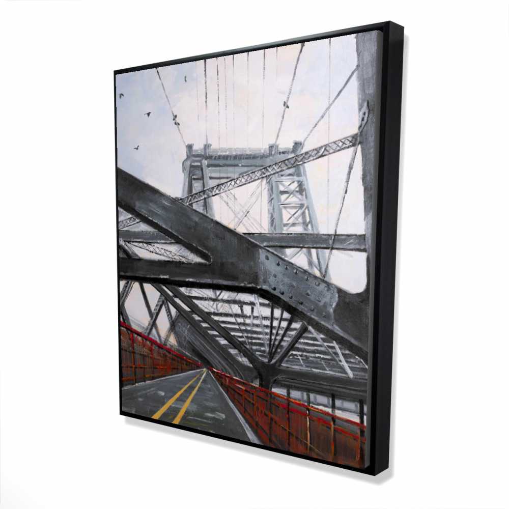 2081-6048-CI225 48 x 60 in. Bridge Architecture - Contemporary Office Framed Canvas Art