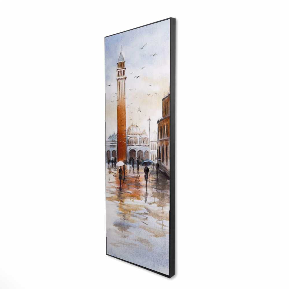 2081-6020-CI208 20 x 60 in. St Marks Square Venice Canvas - Orange Framed Home Decor