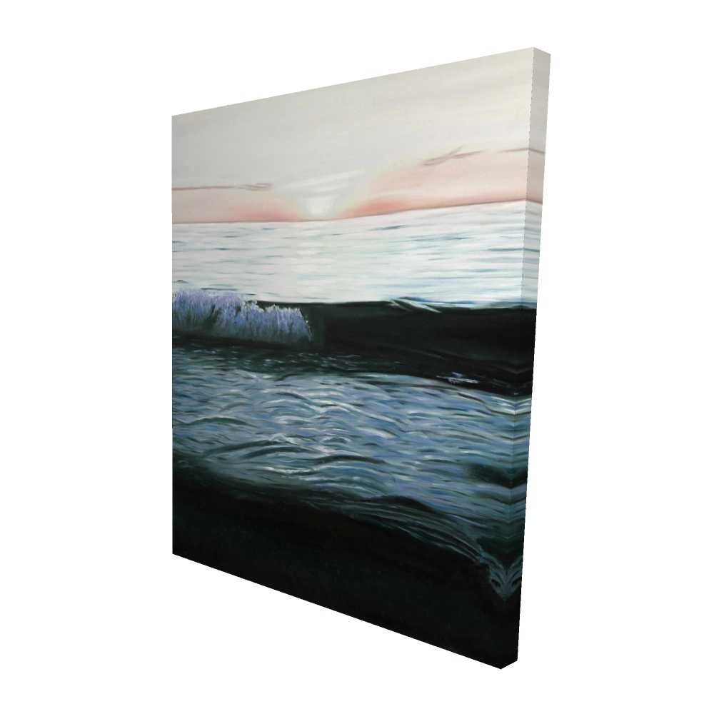 2080-6048-CO149 48 x 60 in. Desaturated Sunset - Turquoise Bathroom Canvas