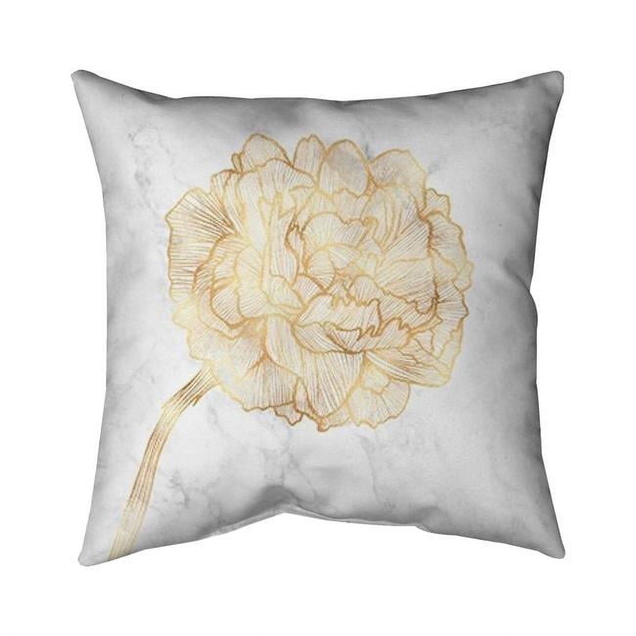 18 x 18 in. Golden Peony-Double Sided Print Indoor Pillow