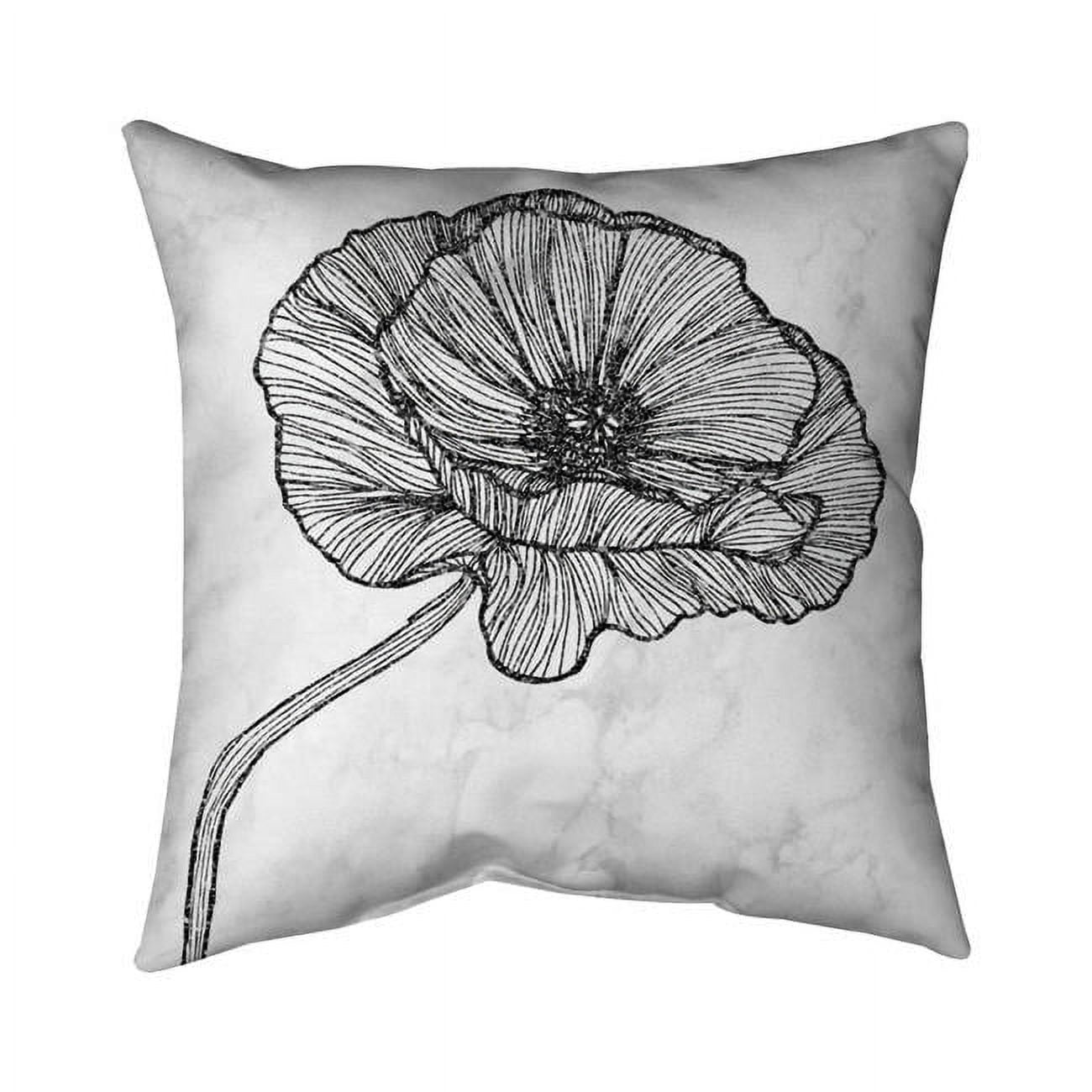 18 x 18 in. Bright Poppy Flower-Double Sided Print Indoor Pillow
