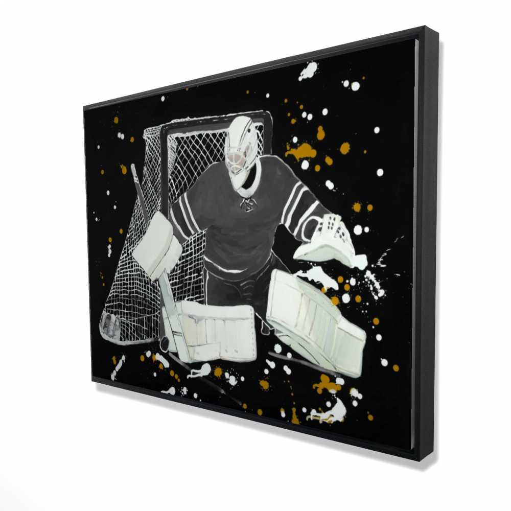 2081-3648-SP73 36 x 48 in. Goalkeeper Hockey Canvas Art - Sports for Home - Framed