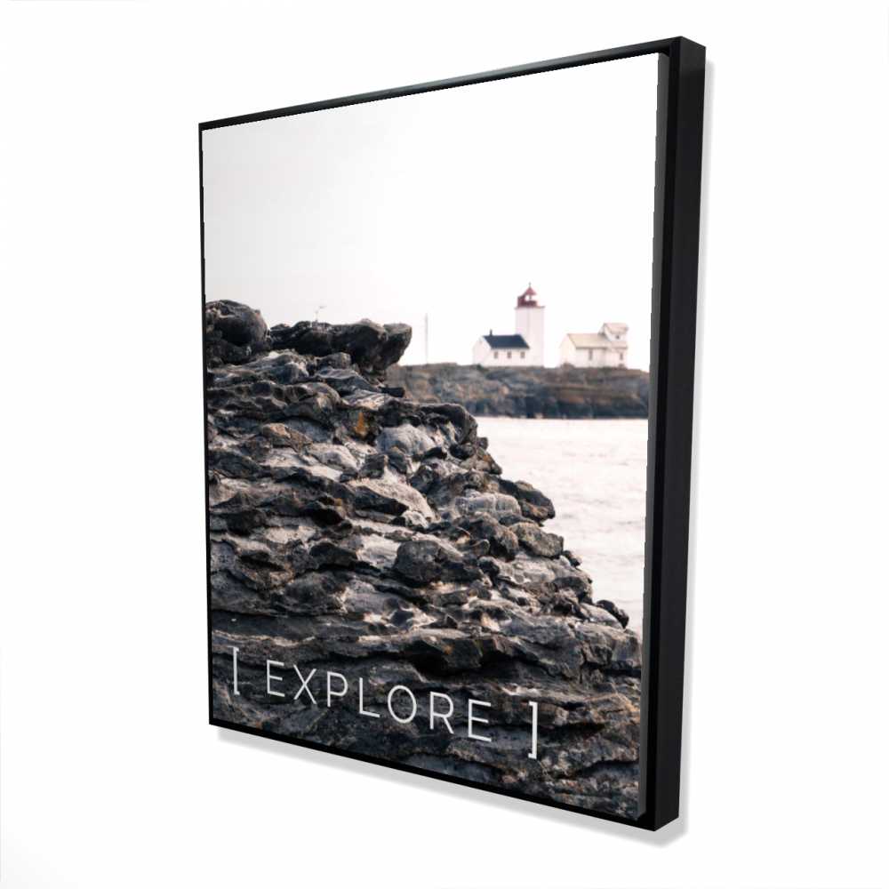 2081-6048-QU47 48 x 60 in. Explore Livingroom Coastal Framed Canvas - Home Decor Art