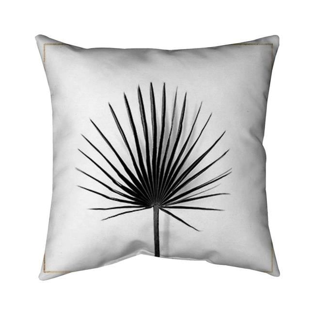 18 x 18 in. Cabbage Palm Leaf with Gold Lines-Double Sided Print Indoor Pillow