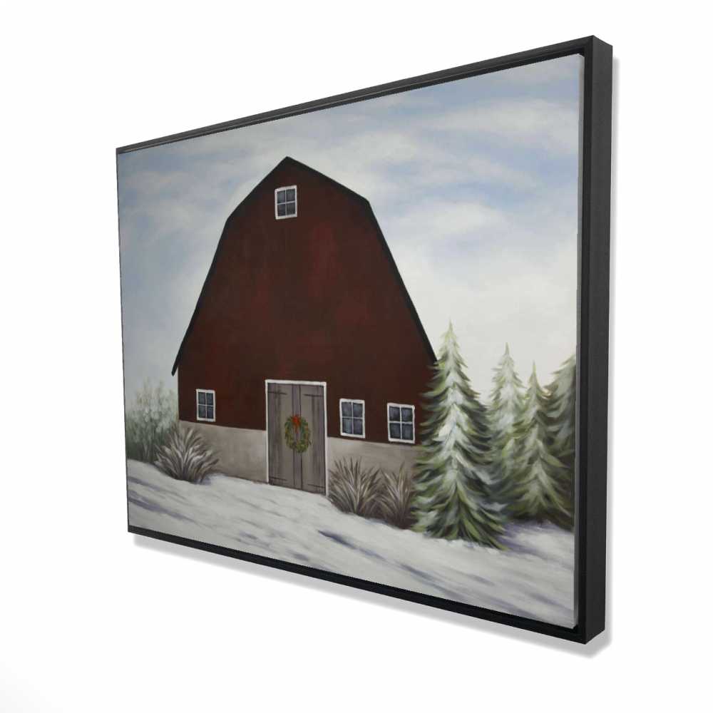 2081-3648-AR14 36 x 48 in. Its Winter on the Farm - Bedroom Holidays Canvas Decor
